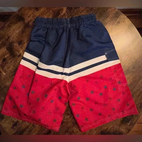 Penguin by Munsingwear boys patriotic swim trunks/board shorts. Size: L (14/16) - Picture 2 of 10